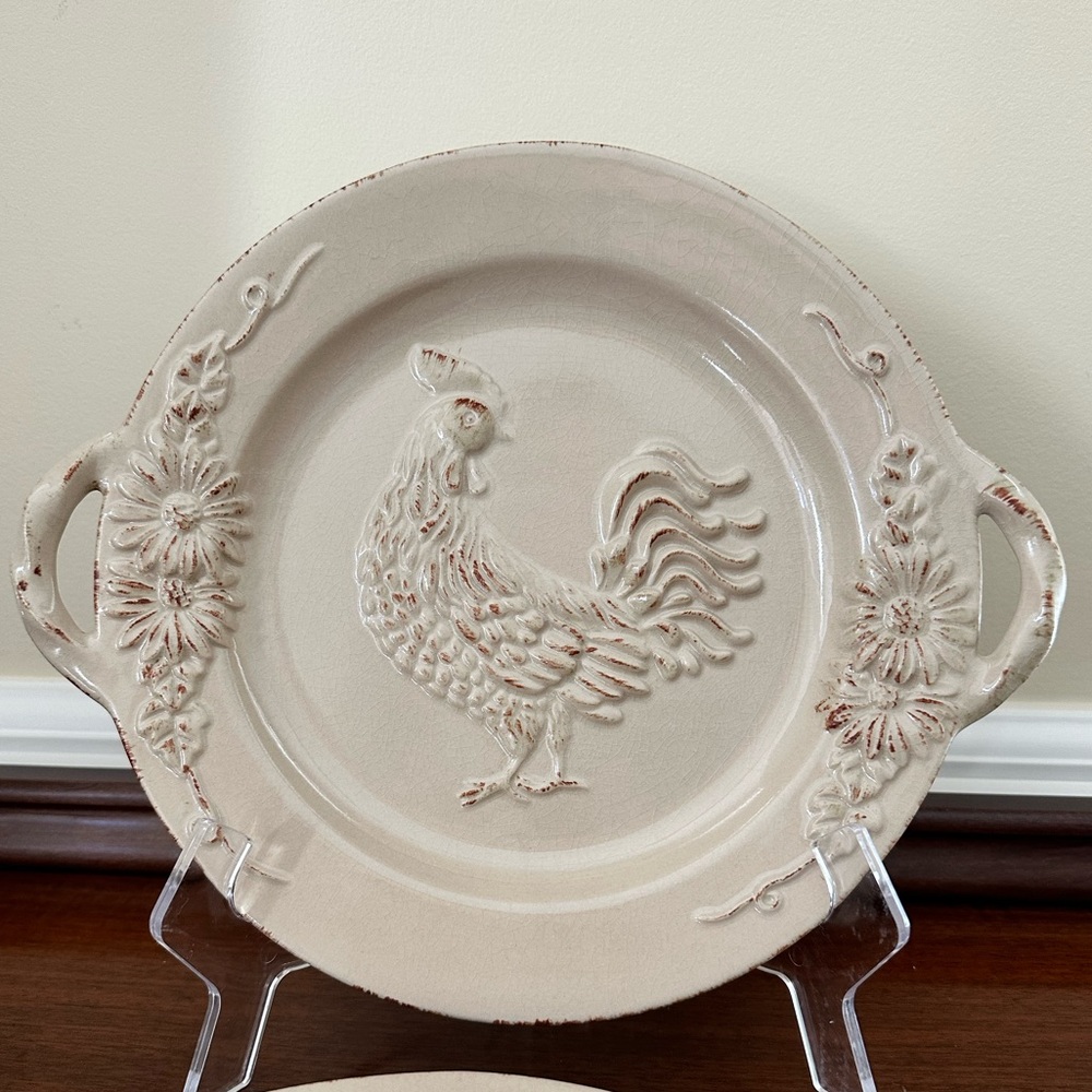 Two Decorative Rooster plates